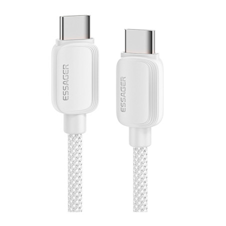 Дата кабель USB-C to USB-C 1.0m 100W white Essager (EXCTT1-WL02-P)