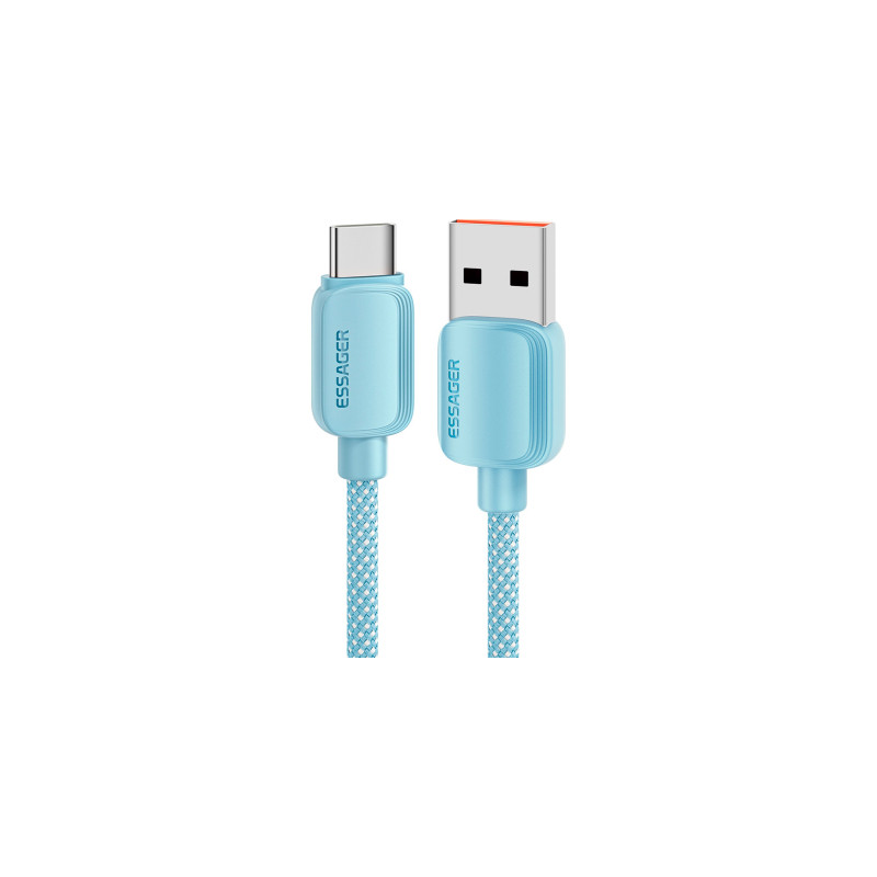 Дата кабель USB 2.0 AM to USB-C 2.0m 100W blue Essager (EXC7A-WLA03-P)
