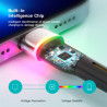 Дата кабель USB 2.0 AM to Lightning 2.0m 2.4A LED black Essager (EXCL-XCDA01)