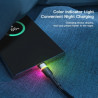 Дата кабель USB 2.0 AM to USB-C 1.0m 3A LED black Essager (EXCT-XCD01)