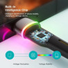Дата кабель USB 2.0 AM to USB-C 1.0m 3A LED black Essager (EXCT-XCD01)