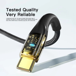 Дата кабель USB 2.0 AM to USB-C 2.0m 7A black Essager (EXCT-XJA01-P)