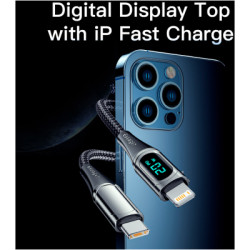 Дата кабель USB-C to Lightning 2.0m 20W Digital Display blue Essager (EXCTL-YDA03)