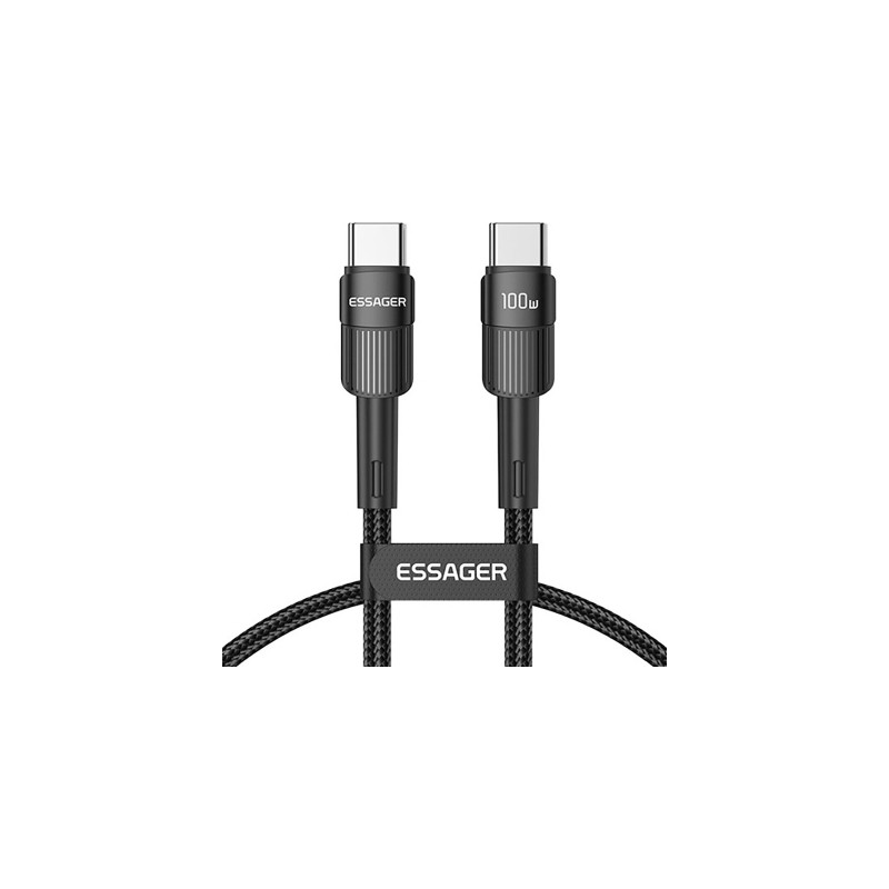 Дата кабель USB-C to USB-C 1.0m 100W black Essager (EXCTT1-XC01)