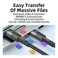 Дата кабель USB-C to USB-C 1.0m 100W black Essager (EXCTT1-XC01)