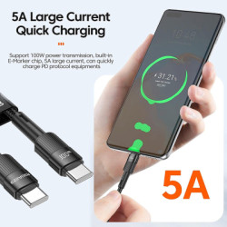 Дата кабель USB-C to USB-C 1.0m 100W black Essager (EXCTT1-XC01)