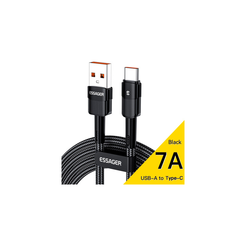 Дата кабель USB 2.0 AM to USB-C 3.0m 7A black Essager (EXCT-XCC01)