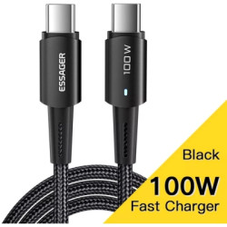 Дата кабель USB-C to USB-C 0.5m 100W black Essager (EXCTT1-CGB01)