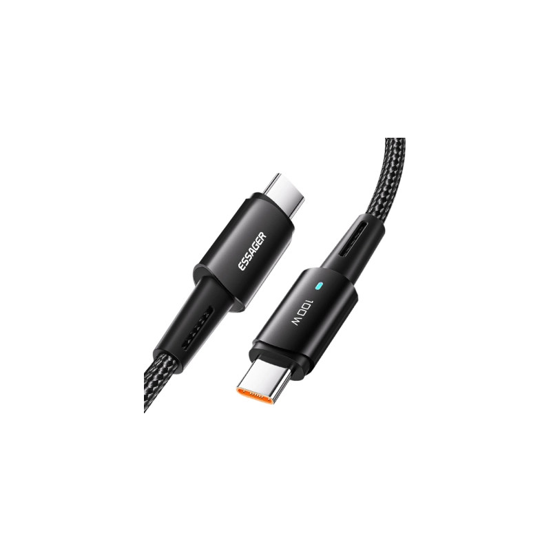 Дата кабель USB-C to USB-C 2.0m 100W black Essager (EXCTT1-CGA01)