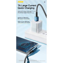 Дата кабель USB 2.0 AM to USB-C 2.0m 100W blue Essager (EXCWT7A-CGA03-P)