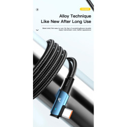 Дата кабель USB 2.0 AM to USB-C 2.0m 100W blue Essager (EXCWT7A-CGA03-P)