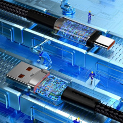 Дата кабель USB 2.0 AM to USB-C 3.0m 100W black Essager (EXC7A-CGC01-P)