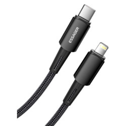 Дата кабель USB-C to Lightning 2.0m 20W black Essager (EXCTL-CGA01)