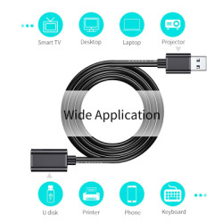 Дата кабель USB 3.0 AM/AF 1.5m Essager (EXCAM-YTA01)