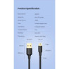 Дата кабель USB 2.0 AM to Mini 5P 1.0m US132 black Ugreen (10355)