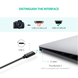 Дата кабель USB-C 2.0 AM to Mini 5P 1.0m US242 black Ugreen (50445)