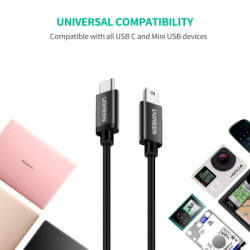 Дата кабель USB-C 2.0 AM to Mini 5P 1.0m US242 black Ugreen (50445)