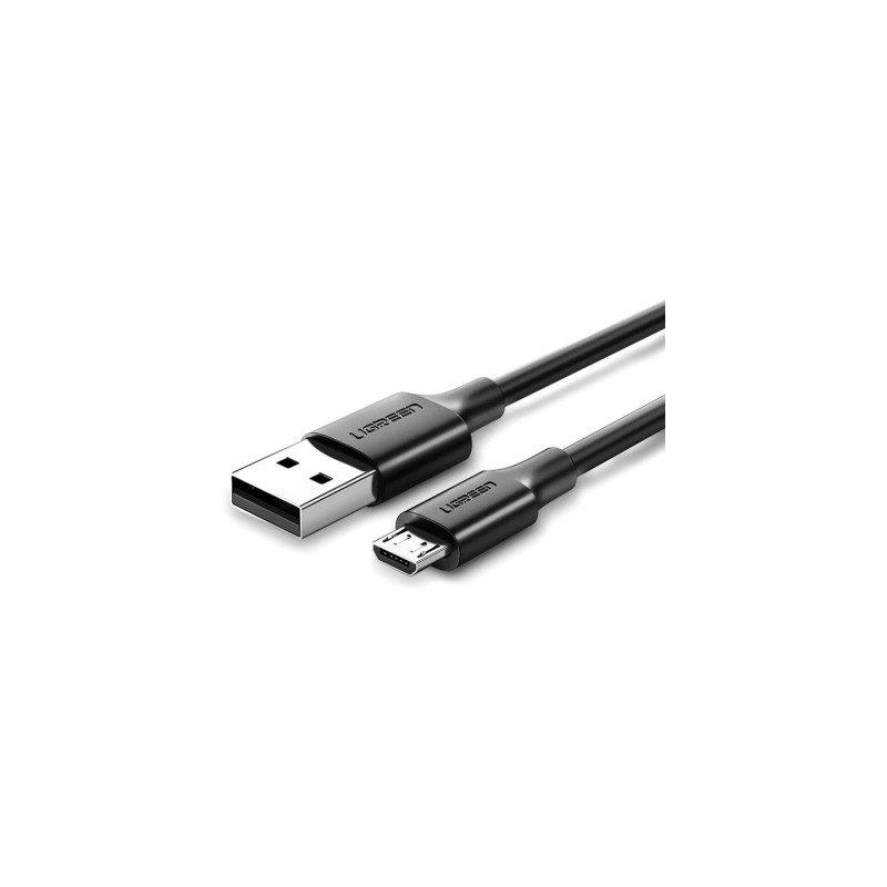 Дата кабель USB 2.0 AM to Micro 5P 0.25m 2A US289 black Ugreen (60134)