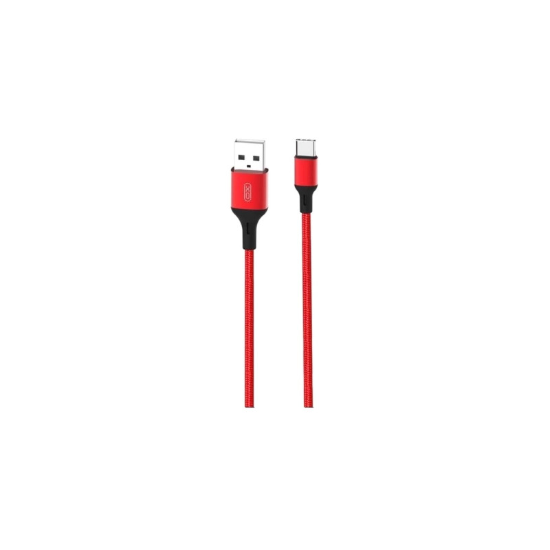 Дата кабель USB 2.0 AM to USB-C 1.0m braided NB143 red XO (6920680870691)