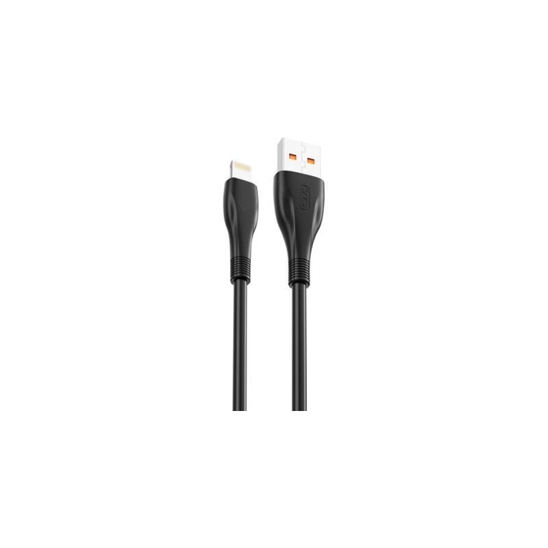 Дата кабель USB 2.0 AM to Lightning 1.0m 6A NB185 black XO (6920680879236)