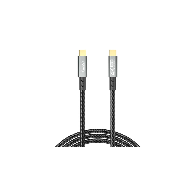 Дата кабель USB-C to USB-C 1.0m 100W PD black XO (GB020-CC.tranish)