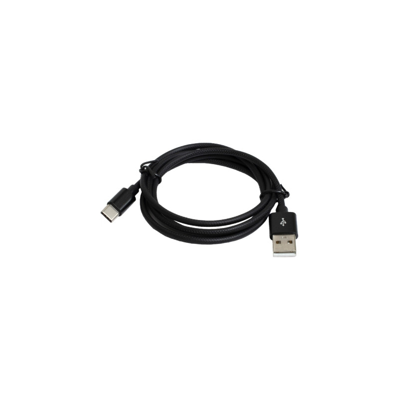 Дата кабель USB 2.0 AM to USB-C 1.0m 2.4A black Patron (CAB-PN-USB-TYPEC-1-B)