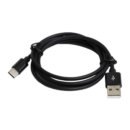 Дата кабель USB 2.0 AM to USB-C 1.0m 2.4A black Patron (CAB-PN-USB-TYPEC-1-B)