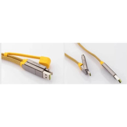 Дата кабель 6in1 inCharge XL 0.3m yellow Rolling Square (XLS03R)