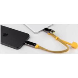 Дата кабель 6in1 inCharge XL 0.3m yellow Rolling Square (XLS03R)