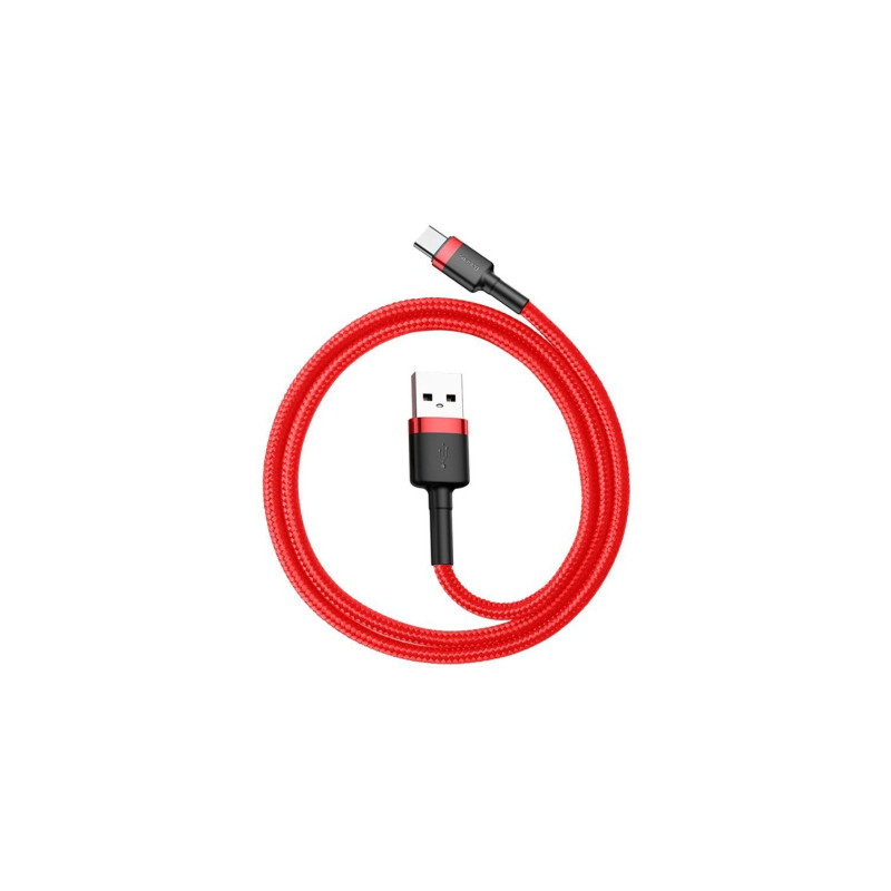 Дата кабель USB 2.0 AM to USB-C 0.5m 3A red Baseus (CATKLF-A09)