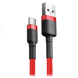 Дата кабель USB 2.0 AM to USB-C 0.5m 3A red Baseus (CATKLF-A09)
