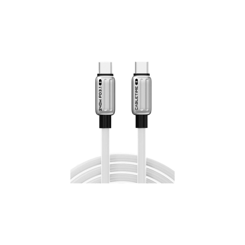Дата кабель USB-C to USB-C 2.0m PD240W Cabletime (CA915736)