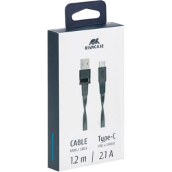 Дата кабель USB 2.0 AM to USB-C 1.2m black RivaCase (PS6002 BK12)