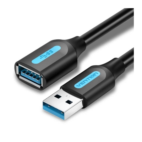 Дата кабель USB 3.0 AM/AF 3.0m black Vention (CBHBI)