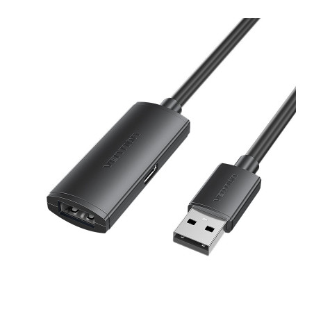 Дата кабель USB 2.0 AM/AF 5.0m Active black Vention (CBKBJ)