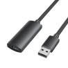 Дата кабель USB 2.0 AM/AF 5.0m Active black Vention (CBKBJ)