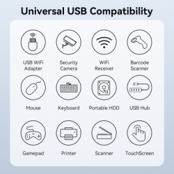 Дата кабель USB 2.0 AM/AF 5.0m Active black Vention (CBKBJ)