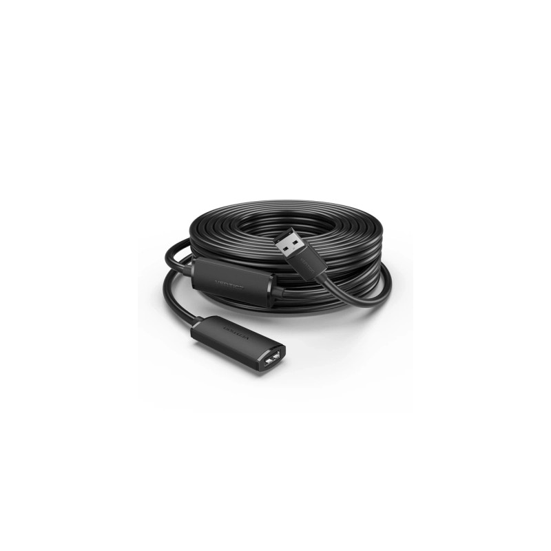 Дата кабель USB 2.0 AM/AF 20.0m Active black Vention (CBKBQ)