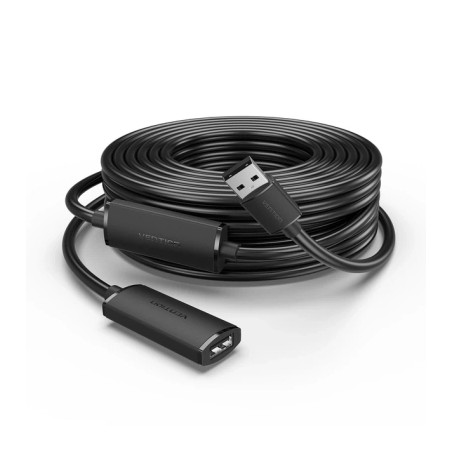 Дата кабель USB 2.0 AM/AF 20.0m Active black Vention (CBKBQ)