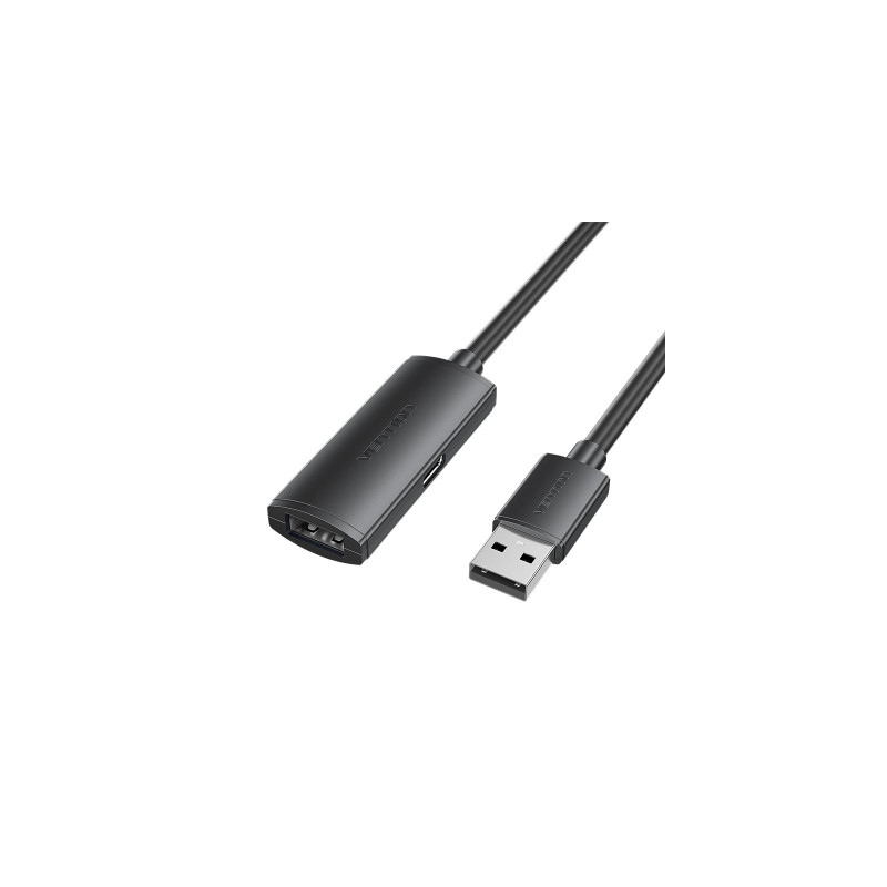 Дата кабель USB 2.0 AM/AF 25.0m Active black Vention (CBKBS)