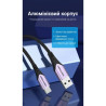 Дата кабель USB 2.0 AM to USB-C 1.5m 3A cotton braided aluminum purple Vention (CODVG)