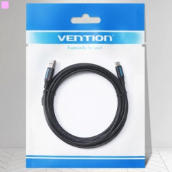Дата кабель USB 2.0 AM to USB-C 1.5m 3A black Vention (COKBG)