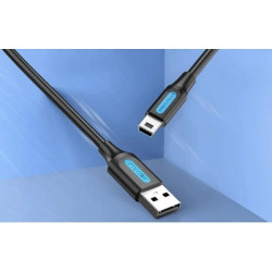 Дата кабель USB 2.0 AM to Mini 5P 0.5m black Vention (COMBD)