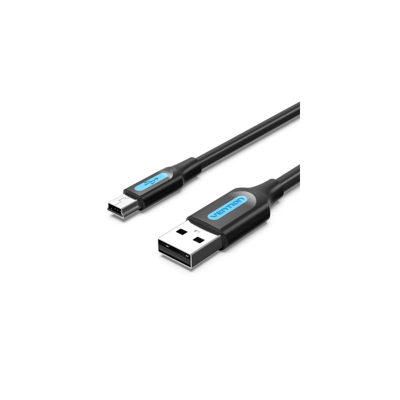 Дата кабель USB 2.0 AM to Mini 5P 2.0m black Vention (COMBH)