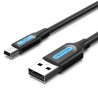 Дата кабель USB 2.0 AM to Mini 5P 2.0m black Vention (COMBH)