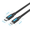 Дата кабель USB-C to Micro 5P 1.0m 2A black Vention (COVBF)
