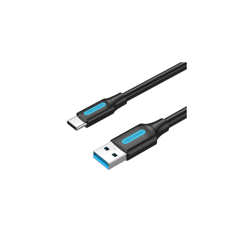 Дата кабель USB 3.0 AM to USB-C 1.5m black Vention (COZBG)