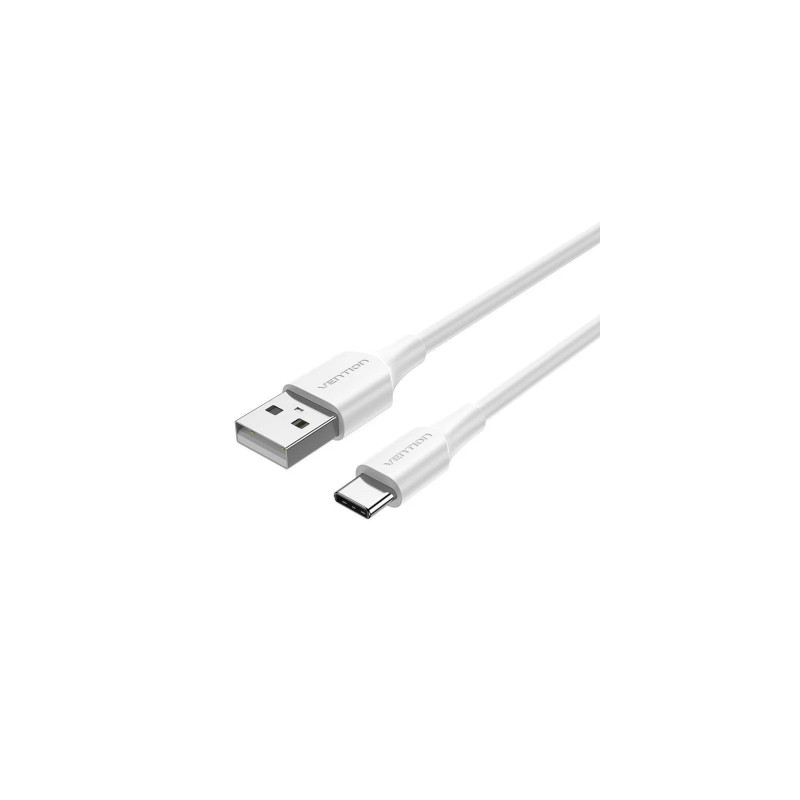 Дата кабель USB 2.0 AM to USB-C 1.0m 3A white Vention (CTHWF)