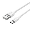 Дата кабель USB 2.0 AM to USB-C 1.0m 3A white Vention (CTHWF)