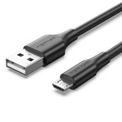 Дата кабель USB 2.0 AM to Micro 5P 1.0m 2A black Vention (CTIBF)